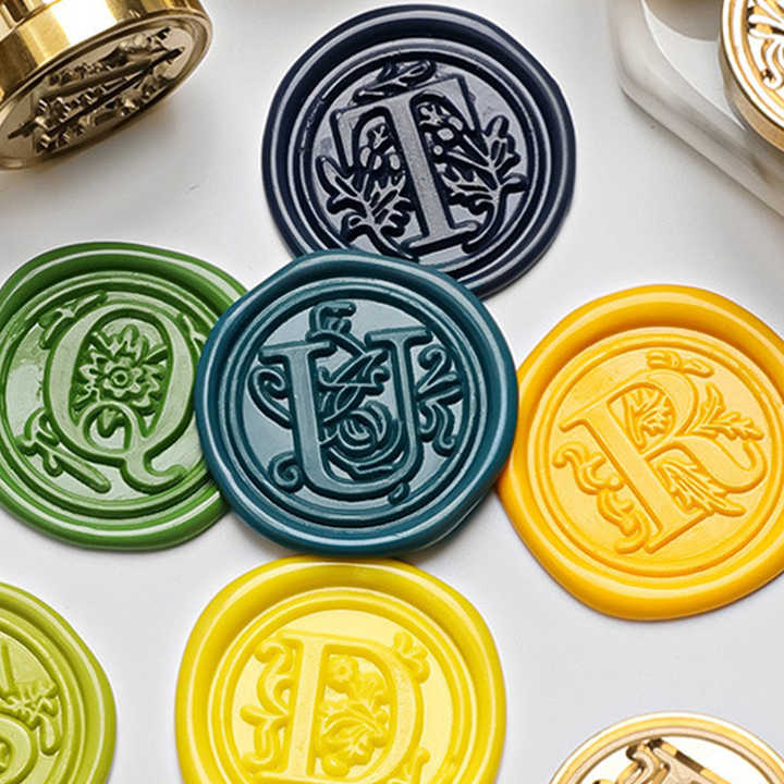 26 Letters A-Z Wax Seal Stamp with Wooden Handle