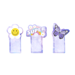 Cute Butterfly and Flower Rainbow <strong>Sticky</strong> <strong>Notes</strong> for Kids and Girls Colorful Adhesive Tabs for School Office Home <strong>Use</strong> Memo Pad