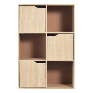 MDF אחסון ארון ספק גיאומטרי בציר סגנון כוננית אלון עץ מבטא אחסון ארון סלון ארונות - Product Image 3