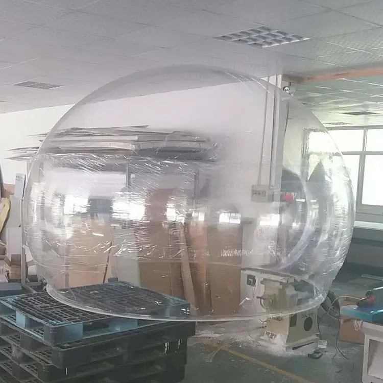 Tanque de peces de acuario de esfera acrílica grande transparente de fabricante personalizado A & C