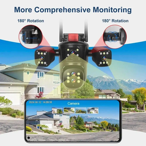 Impermeabile ottico 10X Zoom 20MP cinque lenti WIFI PTZ telecamera Wireless IP quattro schermi a colori CCTV telecamera di rete di sicurezza 10K - Product Image 5