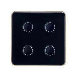 2023ハイエンドコンケーブガラスタッチライトスイッチ123ギャングZigbee/WiFiアルミニウム合金フレームスマートホーム用Alexaボイスコントロール - Product Image 1