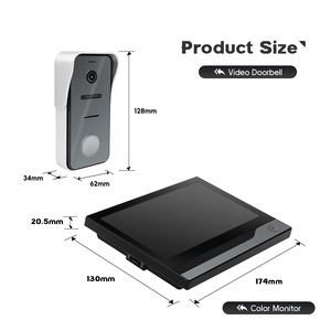 Pantalla táctil Morningtech Ethernet de 7 pulgadas con WiFi incorporado Monitor interior de seguridad de 2 cables para apartamento - Product Image 6