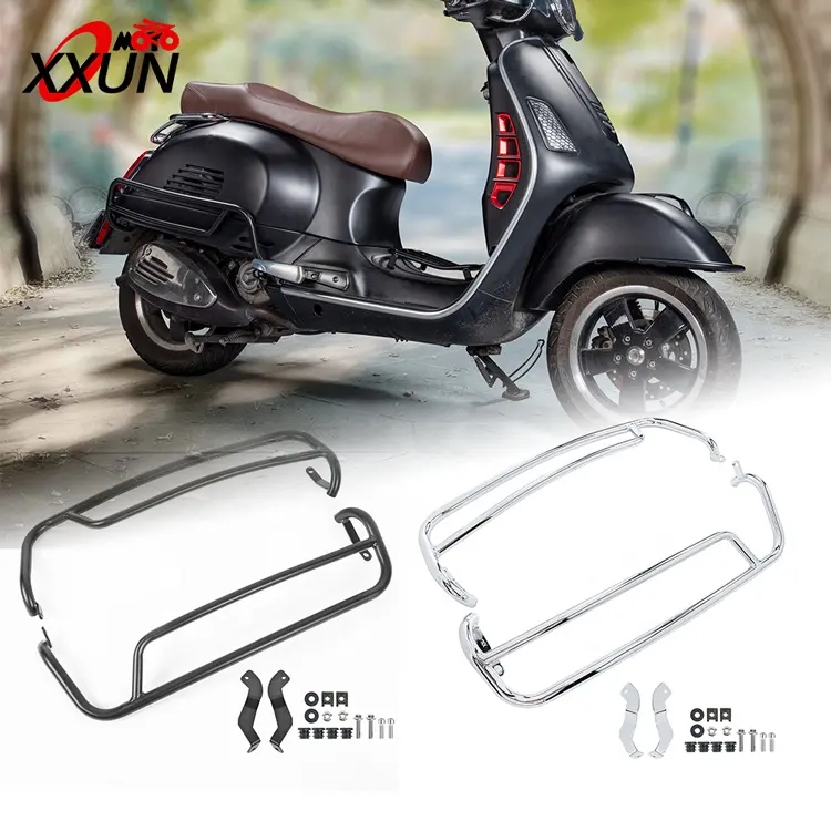 XXUN Bảo Vệ Động Cơ Thanh Chống Va Chạm Đường Cao Tốc Xe Máy Cho Vespa GTS 125 300 GTV 300 2007-2022 Phụ Kiện Bảo Vệ Khung Giảm Chấn