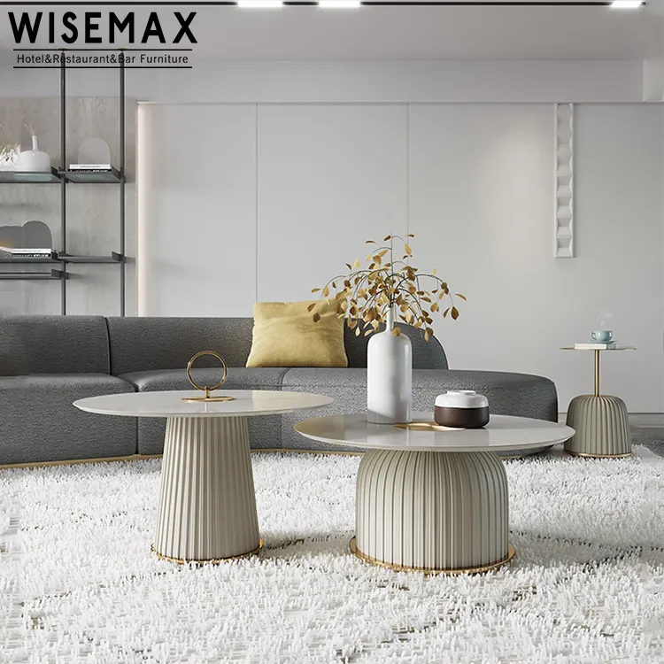 WISEMAX FURNITURE mobili per sala da pranzo in marmo bianco tavolino da caffè piano in marmo tavolo da pranzo mobili per soggiorno