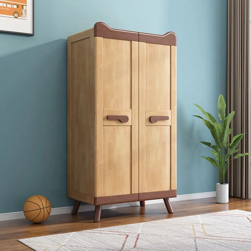 Armario moderno de madera maciza para dormitorio, mueble de diseño, barato, para niños, ropa