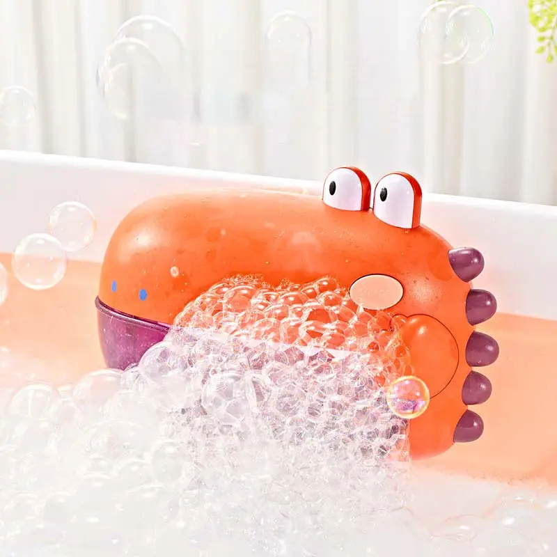 Máquina de soplado de burbujas de dinosaurio para baño, juguete eléctrico de plástico para Baby Shower, Popular, con música, gran oferta