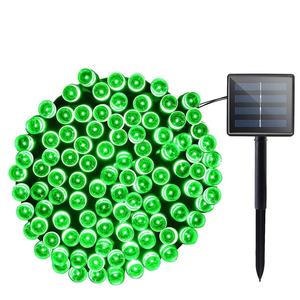 Cadena de luces LED solares de hadas de 8 funciones impermeables para exteriores 12M 22M IP44 IP65 para decoración de jardín y paisaje certificado ETL