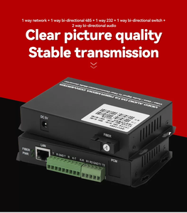 Transceptor de fibra óptica multifuncional, convertidor de Audio y vídeo, RS485, RS232 - Product Image 4
