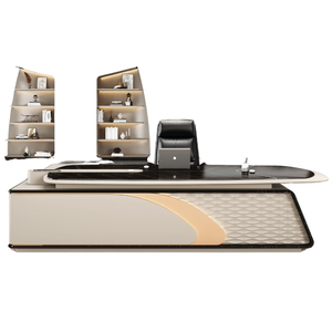Modern <strong>Executive</strong> Office Furniture L Shape CEO Boss Manager <strong>Computer</strong> Table with Ergonomic Edge Modular Add-ons - Product Image 1