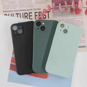 สําหรับiPhone Appleซิลิโคนโลโก้ที่กําหนดเองLiquid Siliconฝาครอบไมโครไฟเบอร์ซิลิคอนด้านหลังสําหรับiPhone 15 14 13 12 Pro Max - Product Image 2