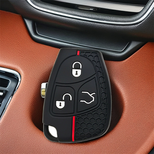 เคสใส่กุญแจรถยนต์ทำจากซิลิโคนสำหรับ Mercedes Benz ที่ครอบ C B E R Class GL CLS CLK SLK W211 W203 W204 2/3ปุ่ม - Product Image 6