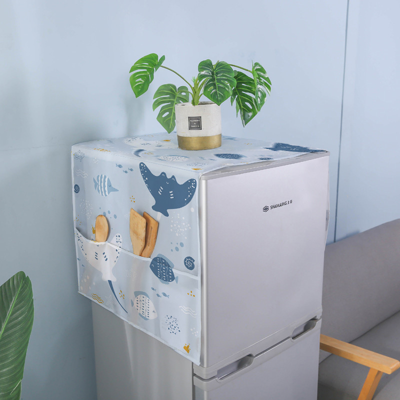 Housse de réfrigérateur à porte simple - Happy Ocean