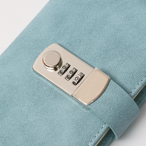 Bloqueo de contraseña de cuero de lino A6 PU Cuaderno protegido de tapa blanda Cuaderno de tapa dura personalizado con bloqueo de metal - Product Image 5