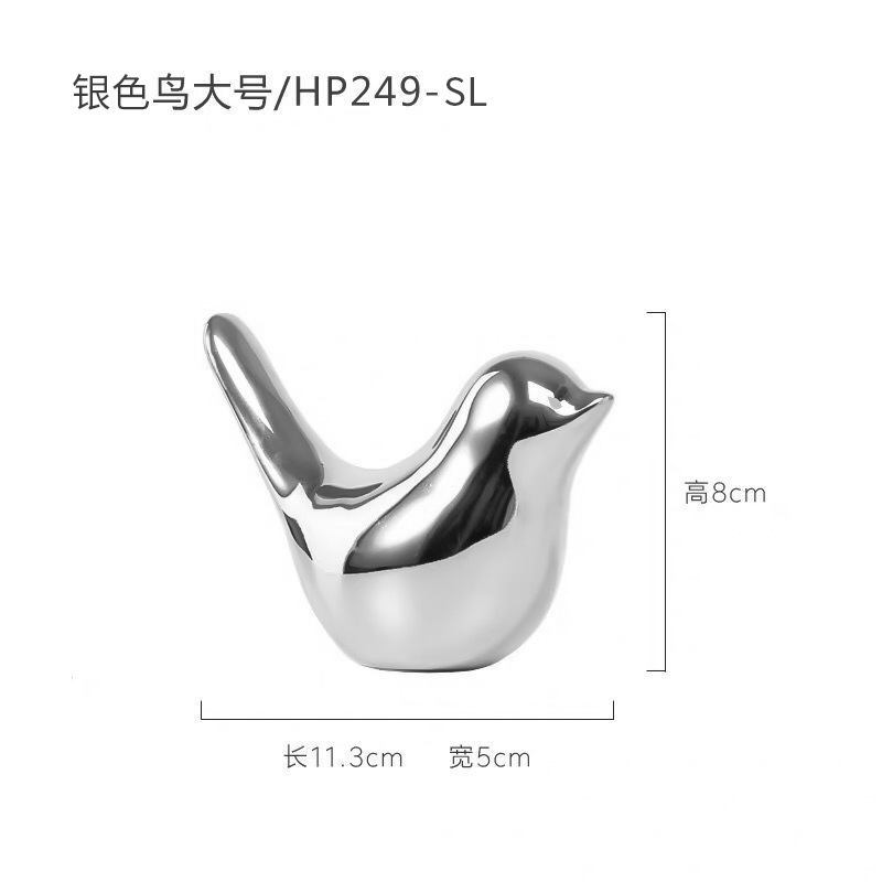 Oiseau en argent HP249-SL grand