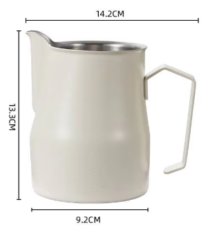 bec verseur en forme de bouche de grue blanc crème 700ml
