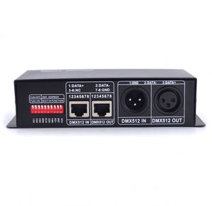 Светодиодный диммер 3CH 8A, передача сигнала DMX на PWM 12 В 24 В RGB DMX512 декодер светодиодный контроллер