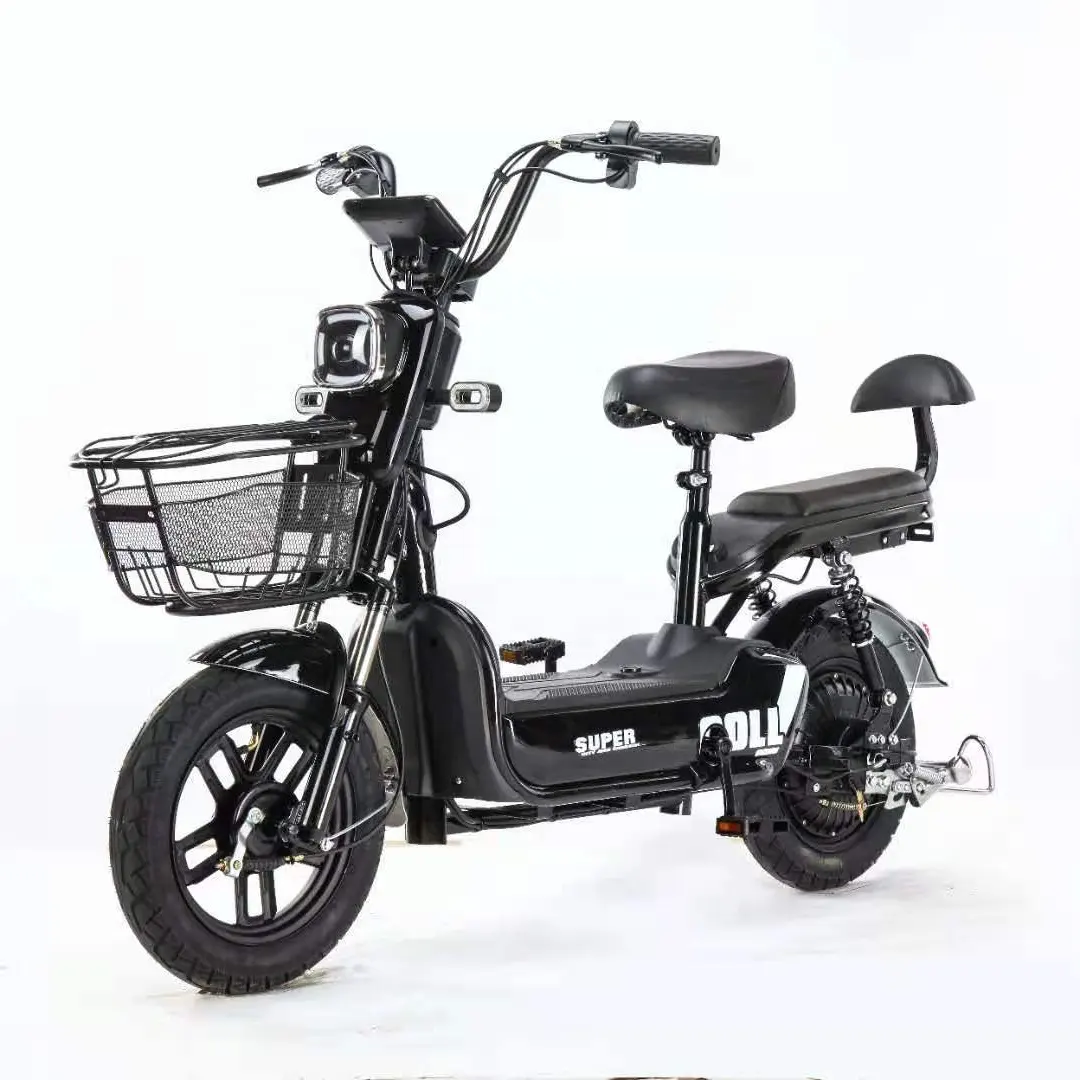 14 pollici moda doppia bicicletta elettrica vendita diretta in fabbrica scooter elettrico 48V 350W potenza bici elettrica da città