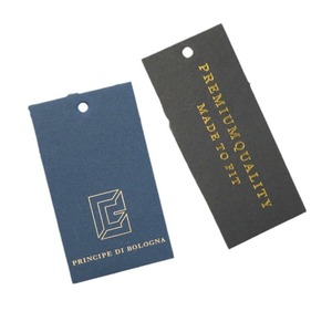 Rectángulo de lujo de alta calidad para etiqueta oscilante personalizada impresa en ambos lados con etiqueta colgante de ropa de papel de cuerda - Product Image 6