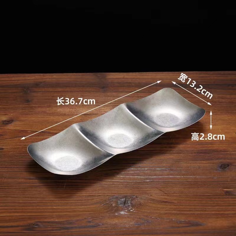 3-compartment decorative plate (snowflake sand)