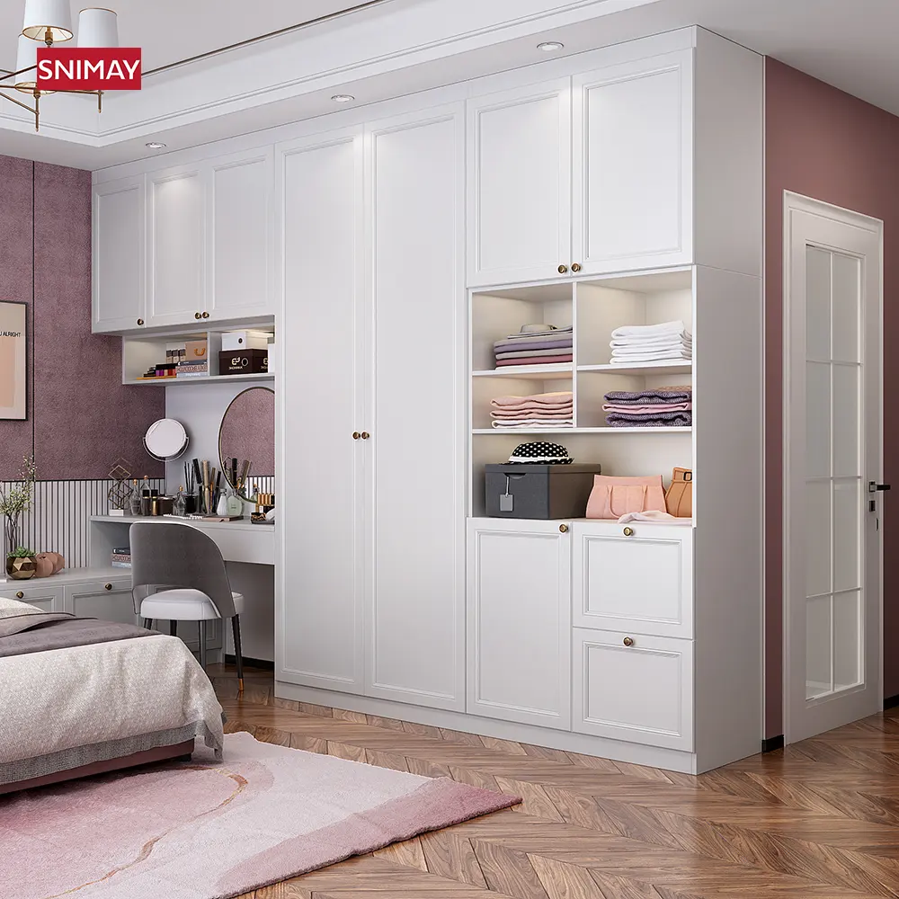 MDF Modern Wardrobe Designs Closet With Dressing Table For Bedroom Furnitures