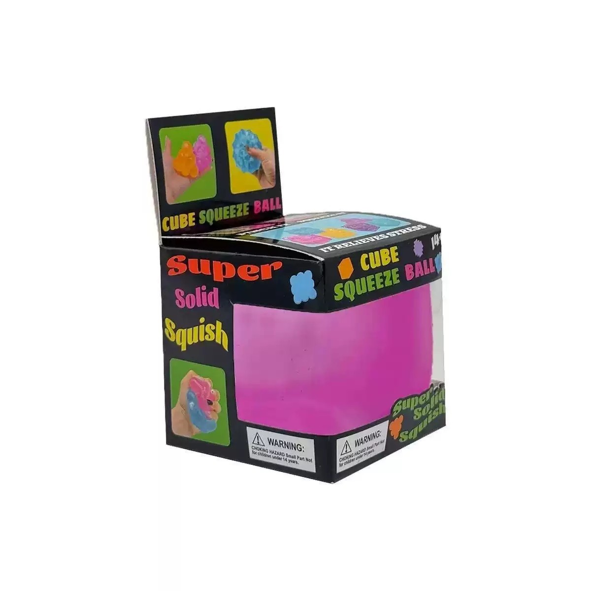 6 Solid color ice cubes 5.5cm boxed in purple