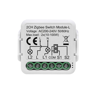 スマートホームデバイスODMOEMウォールマウントTuyaApp Control Zigbeeスイッチモジュールトリガーリレー (ニュートラルラインなし) - Product Image 2