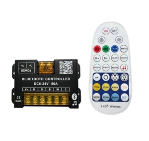 Controlador LED RGBCW BLE de 50A con mando a distancia de 28 teclas para tira de luces LED RGB + CCT, 1 unidad - Product Image 1