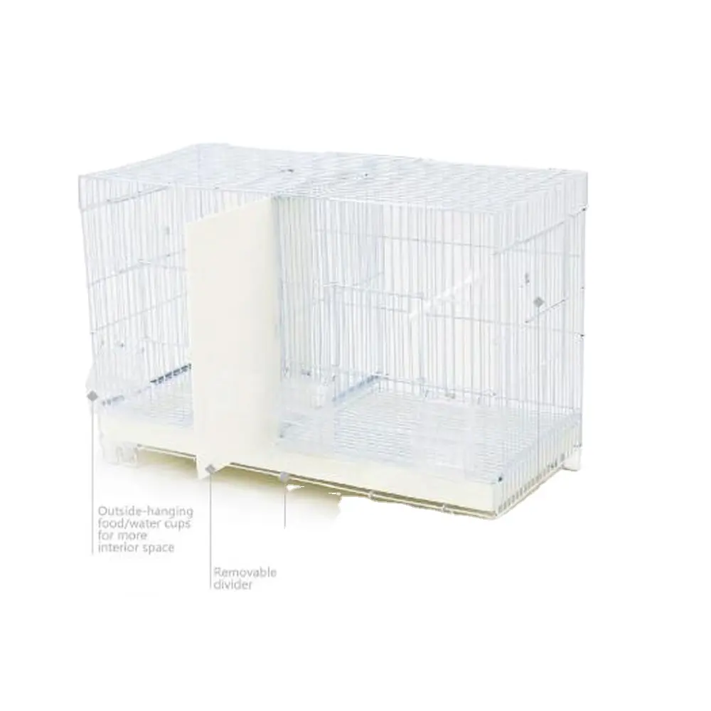 Misam Mulit mangiatoia per uccelli a strati pieghevoli doppia casa per gabbie per pappagalli divisorie rimovibili in rete di ferro canarino