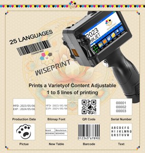 WISEPRINT TIJ Easy Carry Logo Label Código de barras Qr-Code Datos variables Impresora portátil de inyección de tinta de mano de La WP-HP254 - Product Image 4