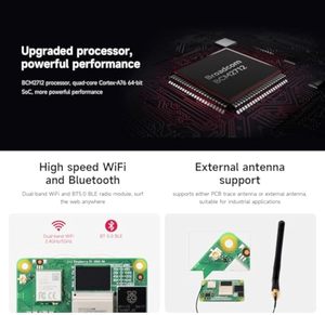 Originale ufficiale lampone PI CM5 modulo di calcolo 5 core board RPI CM5104032 Wireless 4GB RAM 32GB eMMC Flash Antenna dissipatore di calore