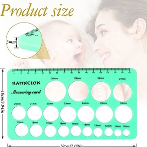 Bán buôn vẽ giấy nến đo lường mềm công cụ đo lường sizer thẻ tái sử dụng Silicone mặt bích vú núm vú đo Cai Trị - Product Image 3