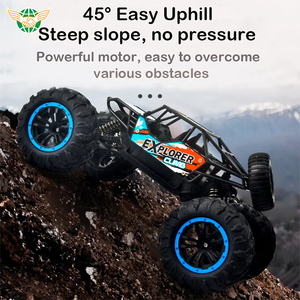 2.4G 1:16 büyük boy 45 derece yokuş yukarı TPR lastik tüm arazi 4x4 Off-Road RC oyuncak arabalar çocuklar dahil uzaktan kumanda Metal - Product Image 5