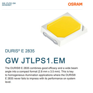 Osrams GW JTLPS1.EM-JLLK-XX510-1-150-C ไฟ LED สีขาว duris ชิป LED 0.5W สำหรับให้แสงสว่างในร่ม - Product Image 2