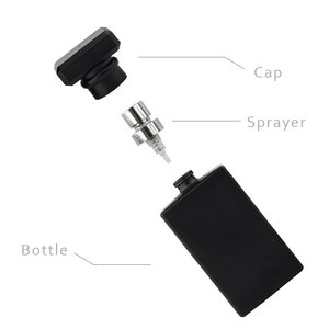 Di alta qualità vuota stile semplice forma rettangolare contenitore di profumo bottiglia di vetro con coperchio personalizzato