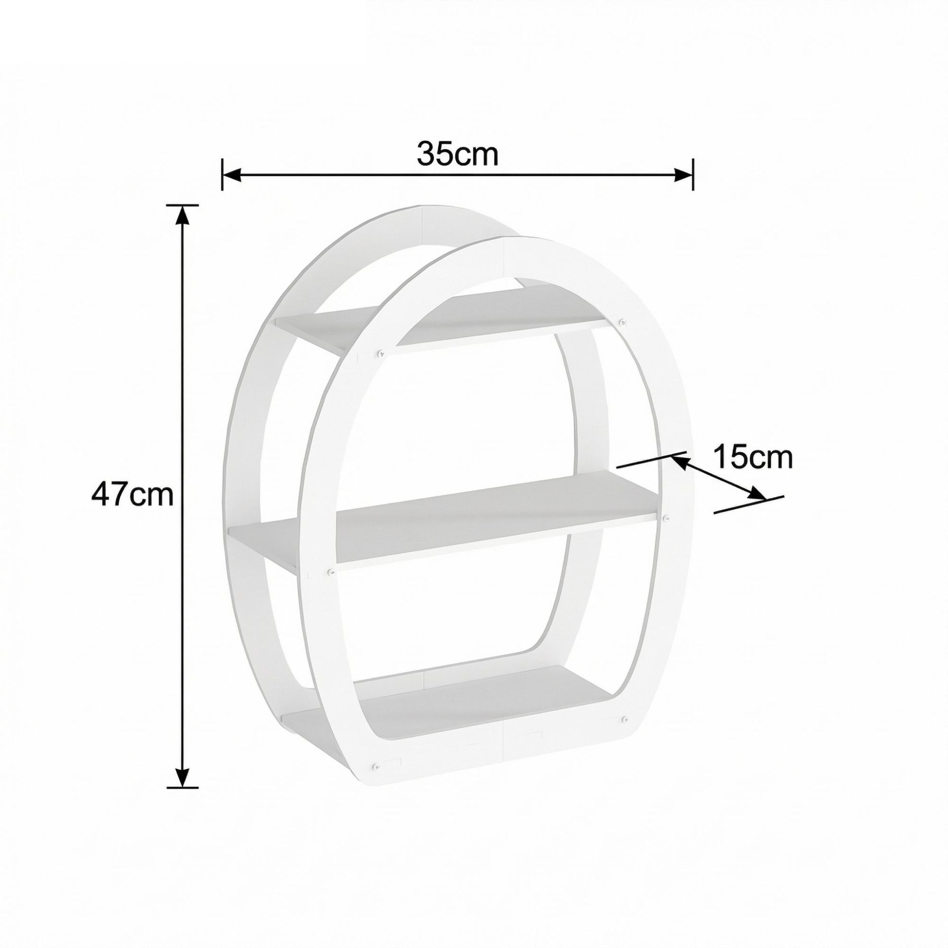 Double-sided wall mount C - oval shape