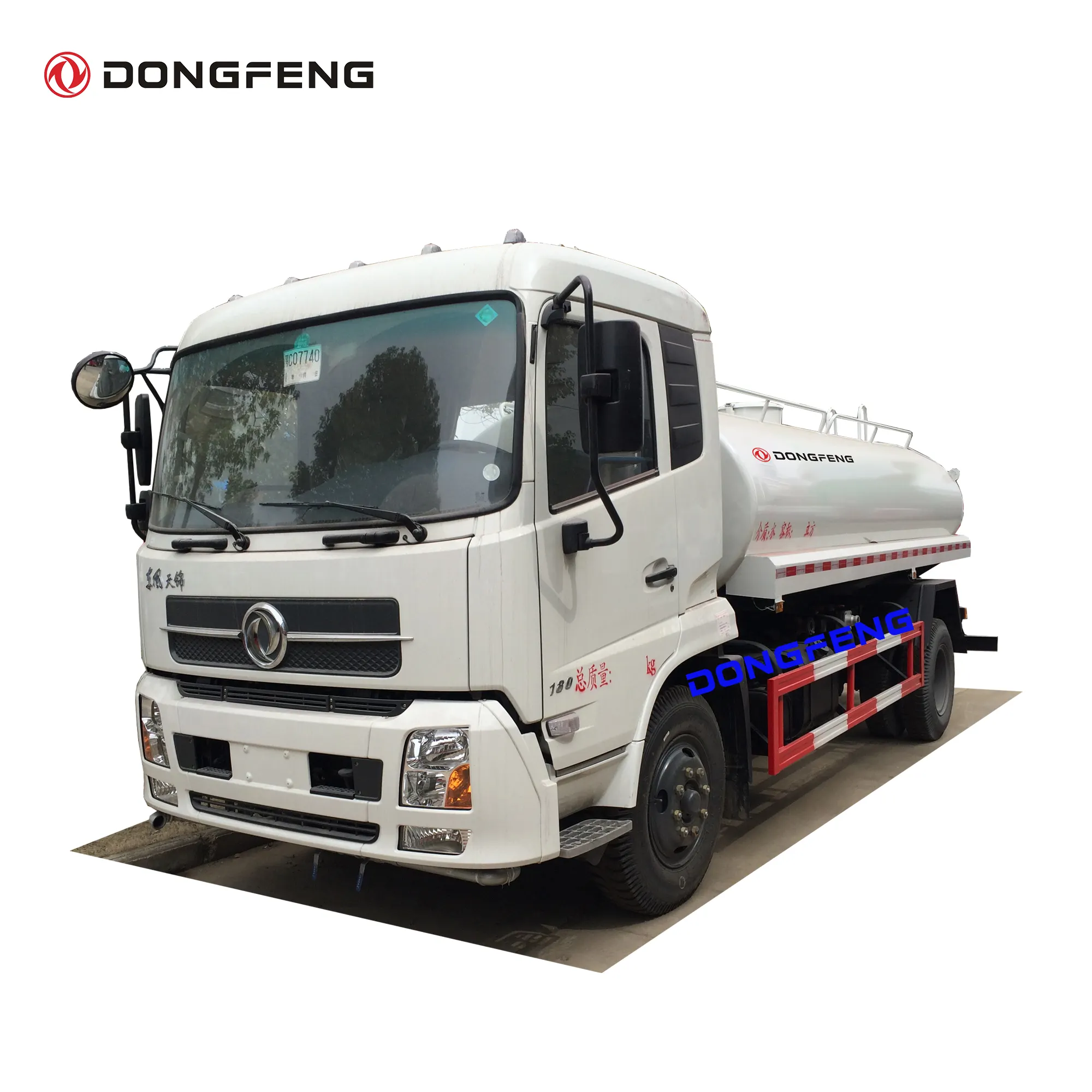 Dongfeng รถบรรทุกน้ำ4X2 RHD พร้อมคัมมินส์190แรงม้าเครื่องยนต์ E3ประเภทถังน้ำ10000ลิตร