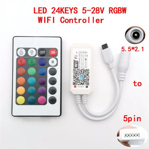 Оптовая продажа с фабрики мини RGB/RGBW Светодиодная лента с usb-питанием контроллер Wi-Fi с ИК-пульт дистанционного управления с 24 кнопками кнопка - Product Image 3