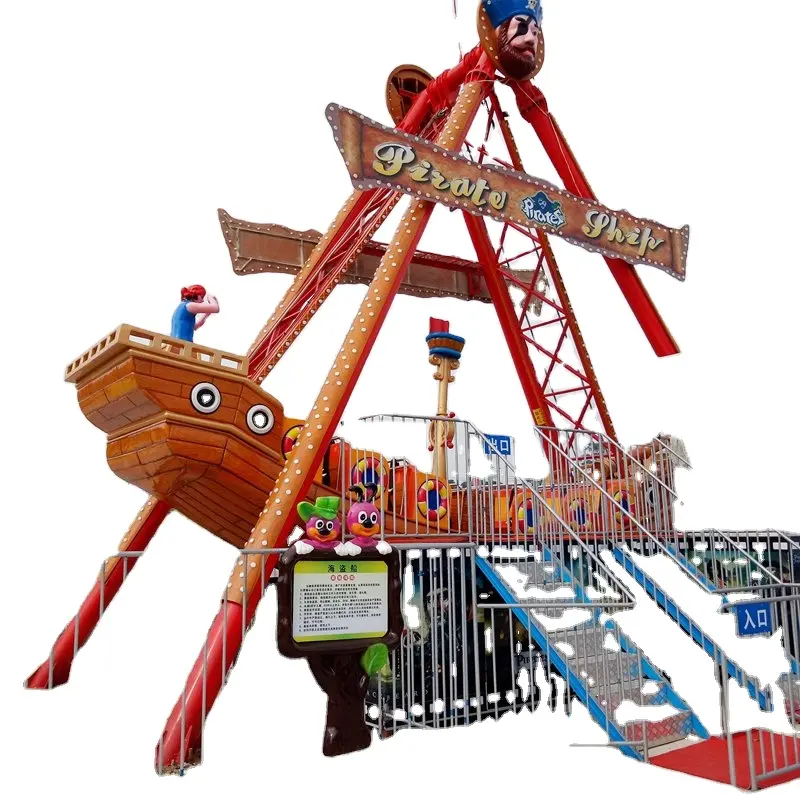 Actory-barco pirata de juguete de plástico para niños, castillo inflable de barco pirata de alta calidad