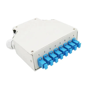 8Core SC SX 16 Core LC/DX DIN Rail Caja de terminales de metal Caja de distribución Panel de conexión de fibra óptica para red FTTH FTTX - Product Image 2