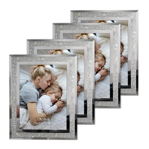 Kalite özel 5 ''6'' 7 ''8'' 10 ''resim çerçevesi, masa üstü için Sparkle cam fotoğraf çerçeveleri 5x7, yatay veya dikey - Product Image 1