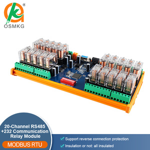Placa de salida de relé de 20 canales Oshangming, módulo de relé de 12V/24V, RS485 RS232 Modbus Rtu PLC, placa de expansión, Control remoto - Product Image 2