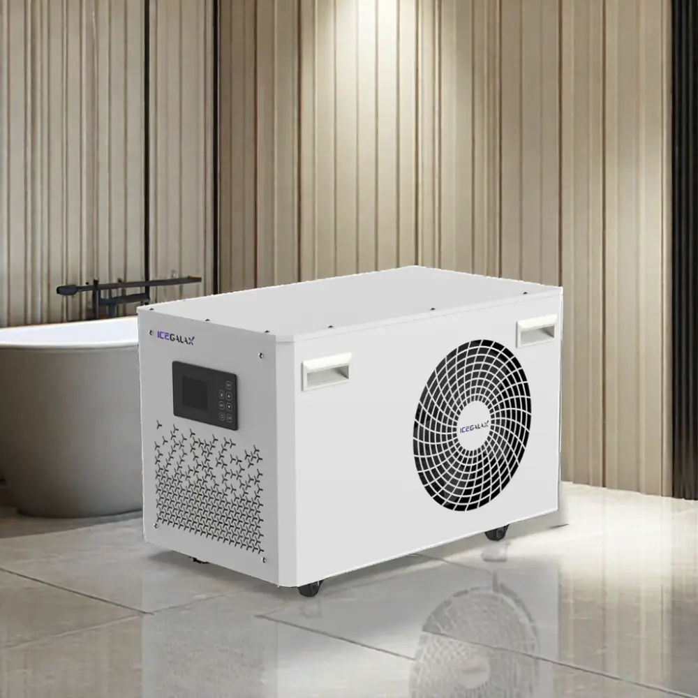 ICEGALAX 1.5HP Industrial Chiller 1/2 HP Water Chiller Air Cooled Water Chiller For Cold Plunge Pools