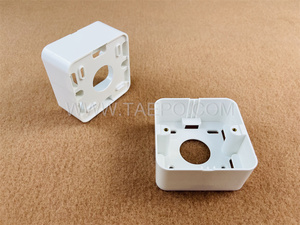 Scatola posteriore di plastica 80x80 di facile installazione per le prese a parete di fibra o rete o telecomunicazioni di allogg - Product Image 4