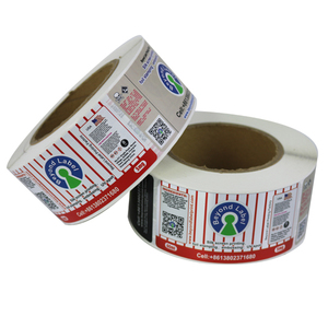 Personalizado impreso número redondo código de barras fecha código pegatinas rollo tamaño, Hs código para Pegatinas - Product Image 3