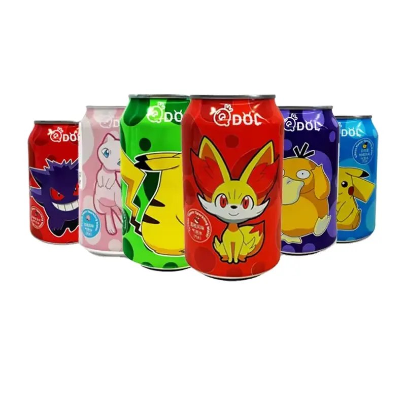 Japonya gazlı içecekler QDOL köpüklü pokemonss tüm lezzet içme suyu içecek egzotik narenciye içecekler içecekler