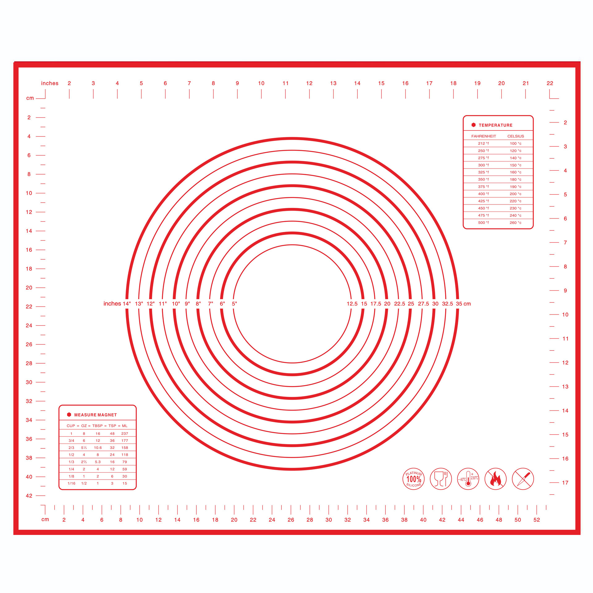 Red 50*60cm