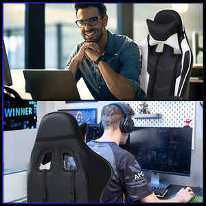 Silla de carreras de juegos de PC RGB de diseño moderno de cuero personalizado equipo de juego barato con función de masaje y accesorio de computadora Panamá - Product Image 6