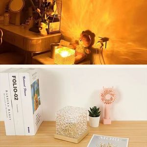 Hot Sale Crystal Desktop Dekorative 16 Farben Nachttisch lampe Rotierende Wasser Welligkeit Party Beleuchtung Nachtlichter