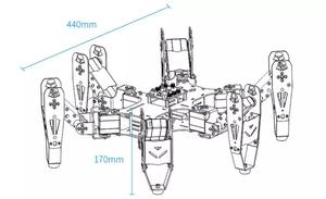 Hiwonder CR-6 паровой образование робот-паук Hexapod обучающий комплект 19DOF программируемый многоногий робот - Product Image 6
